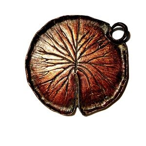 Resin Copper Imitation Vintage LilyPad Tray/ Coaster